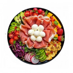 Salat-bowl med Serano skinke og mozzarella Salat-bowl med Serano skinke og mozzarella